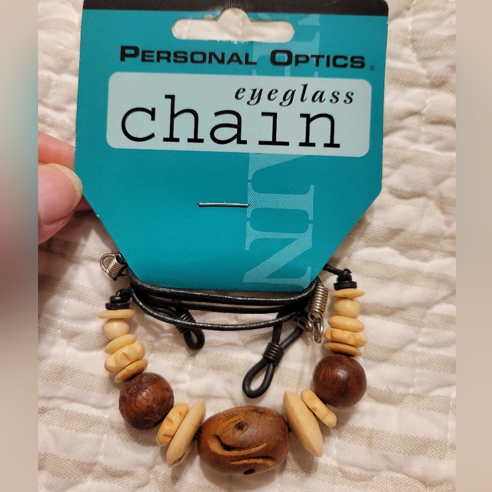 PERSONAL OPTICS Wooden Beads Eyeglass Reader Chains New